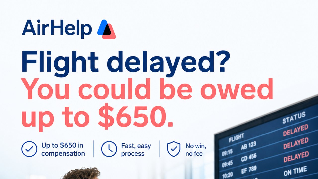 AirHelp — flight delayed? You could be owed up to $650